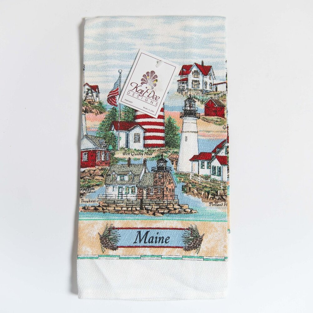 Kay Dee Designs Maine Seaside Theme Kitchen Dish Towel